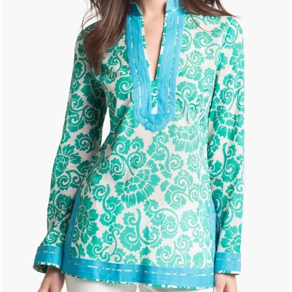 Tory Burch Tops - Tory Burch turquoise tunic